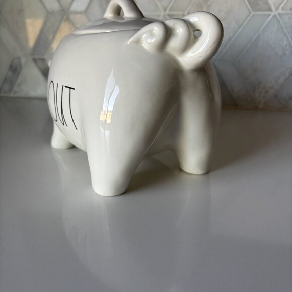 Rae Dunn Ceramic Pig Out White Pig Container Canister with Lid Brand New - Picture 2 of 10